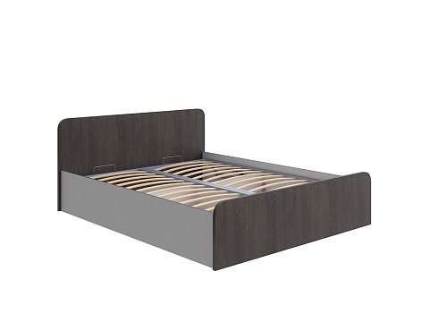 Двуспальная кровать с матрасом Way Plus с подъемным механизмом - Кровать в эко-стиле с глубоким бельевым ящиком