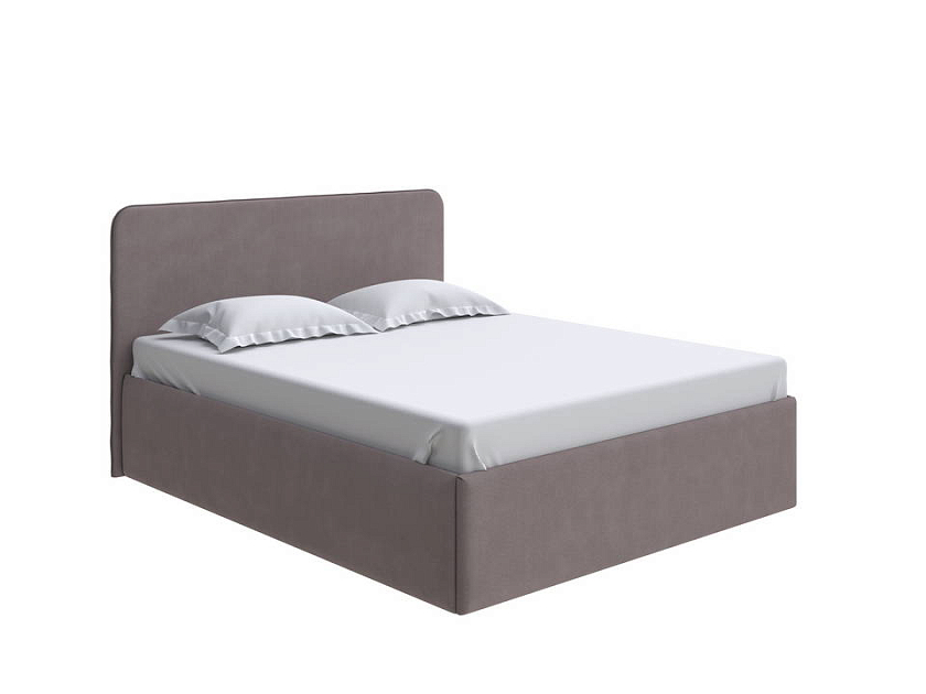 Кровать Mia с подъемным механизмом 140x200 Ткань: Велюр Forest 13 Красный - Стильная кровать с подъемным механизмом