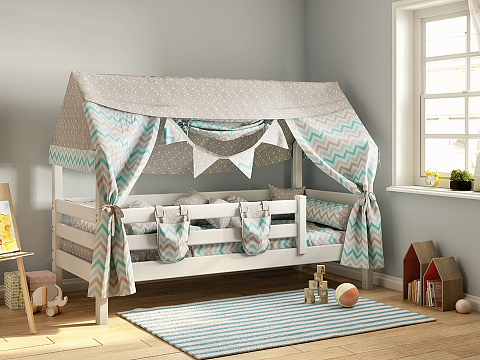 Двуспальная кровать Соня Домик - Кровать-домик из массива сосны