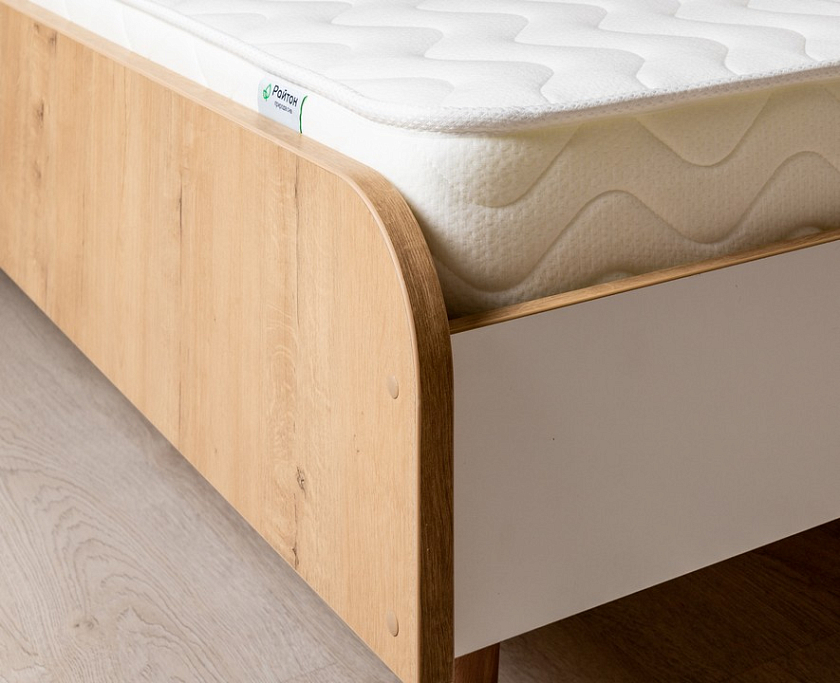 Кровать Way 160x200 ЛДСП Бунратти - Компактная корпусная кровать на деревянных опорах