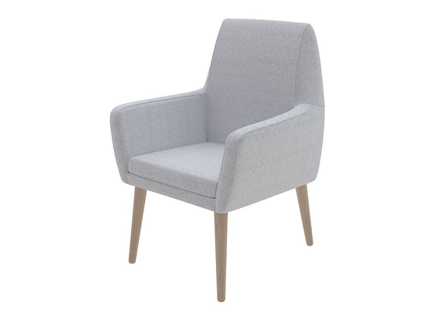Кресло Lagom Plain 70x70 Ткань/Масло-воск (дуб) Лама Авокадо/Масло-воск Natura (Дуб) - Стильное кресло на высоких буковых ножках.