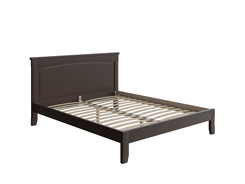 Коричневая кровать Marselle-тахта - Деревянная кровать со встроенным основанием