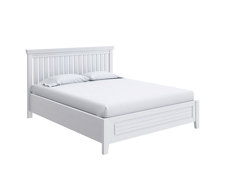 Двуспальная кровать Olivia с подъемным механизмом - Кровать с подъёмным механизмом из массива с контрастной декоративной планкой.