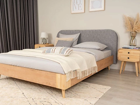 Кровать без основания Lagom Plane Chips - Оригинальная кровать без встроенного основания из ЛДСП с мягкими элементами.